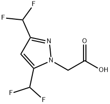 [3,5-bis(difluoromethyl)-1H-pyrazol-1-yl]acetic acid Struktur