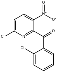 (6-chloro-3-nitro-2-pyridyl) (2-chlorophenyl) ketone Struktur