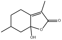 3,6-dimethyl-7a-hydroxy-5,6,7,7a-tetrahydrobenzofuran-2(4H)-one Struktur