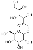 1-O-alpha-D-glucopyranosyl-D-fructose Struktur