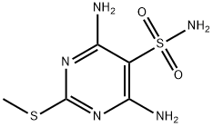 4,6-Diamino-2-methylthio-5-pyrimidinesulfonamide Struktur