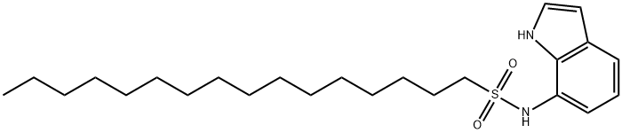 N-1H-indol-7-ylhexadecane-1-sulphonamide Struktur