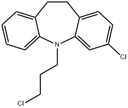 3-Chloro-5-(3-chloropropyl)-10,11-dihydro-5H-dibenz[b,f]azepine Struktur