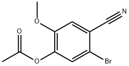 5-bromo-4-cyano-2-methoxyphenyl acetate Struktur