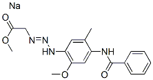 sodium [3-(4-benzamido-6-methoxy-m-tolyl)-1-methyl-2-triazeno]acetate