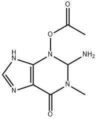 3-(Acetyloxy)-2-amino-1,2,3,7-tetrahydro-1-methyl-6H-purin-6-one Struktur