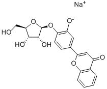 3',4'-Dihydroxyflavone-4'-beta-D-ribofuranosidesodiumsalt Struktur