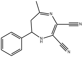 5-METHYL-7-PHENYL-6,7-DIHYDRO-1H-1,4-DIAZEPINE-2,3-DICARBONITRILE Struktur