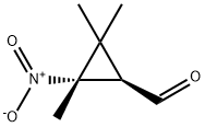 Cyclopropanecarboxaldehyde, 2,2,3-trimethyl-3-nitro-, (1R,3S)- (9CI) Struktur