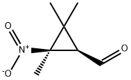 Cyclopropanecarboxaldehyde, 2,2,3-trimethyl-3-nitro-, (1R,3R)- (9CI) Struktur