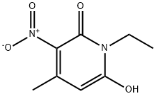 2(1H)-Pyridinone,  1-ethyl-6-hydroxy-4-methyl-3-nitro- Struktur