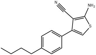 2-AMINO-4-(4-BUTYLPHENYL)THIOPHENE-3-CARBONITRILE Struktur