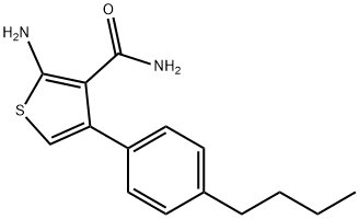 2-AMINO-4-(4-BUTYLPHENYL)THIOPHENE-3-CARBOXAMIDE Struktur