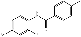 N-(4-bromo-2-fluorophenyl)-4-methylbenzamide Struktur