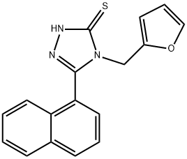 4-(2-FURYLMETHYL)-5-(1-NAPHTHYL)-4H-1,2,4-TRIAZOLE-3-THIOL Struktur