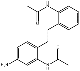 3-Acetylamino-4-[2-(o-acetylaminophenyl)ethyl]aniline Struktur