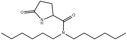 N,N-dihexyl-5-oxopyrrolidine-2-carboxamide Struktur