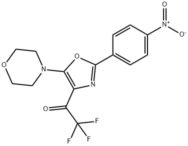 2,2,2-Trifluoro-1-[5-morpholino-2-(4-nitrophenyl)oxazol-4-yl]ethanone Struktur