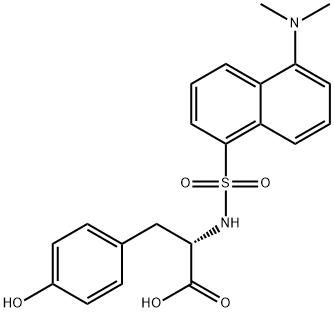 N-[[5-(dimethylamino)-1-naphthyl]sulphonyl]-L-tyrosine Struktur