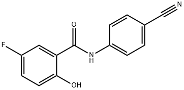 Benzamide, N-(4-cyanophenyl)-5-fluoro-2-hydroxy- (9CI) Struktur