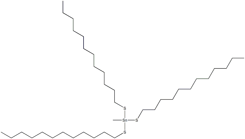 tris(dodecylthio)methylstannane Struktur