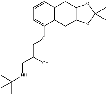 1-(tert-butylamino)-3-[(3a,4,9,9a-tetrahydro-2,2-dimethylnaphtho[2,3-d]-1,3-dioxol-5-yl)oxy]propan-2-ol Struktur