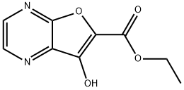 Furo[2,3-b]pyrazine-6-carboxylic  acid,  7-hydroxy-,  ethyl  ester Struktur