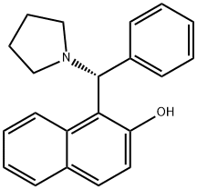 1-((R)-PHENYL(PYRROLIDIN-1-YL)METHYL)NAPHTHALEN-2-OL Struktur