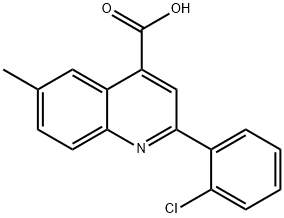 2-(2-CHLOROPHENYL)-6-METHYLQUINOLINE-4-CARBOXYLICACID Struktur