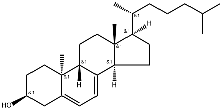 (9β,10α)-コレスタ-5,7-ジエン-3β-オール 化學(xué)構(gòu)造式