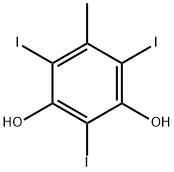 2,4,6-Triiodo-5-methylresorcinol Struktur