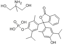 Thymolphthalein monophosphate 2-amino-2-methyl-1,3-propanediol salt Struktur