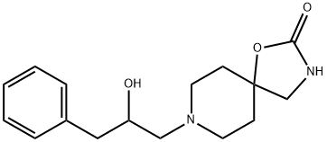 8-(2-Hydroxy-3-phenylpropyl)-1-oxa-3,8-diazaspiro[4.5]decan-2-one Struktur