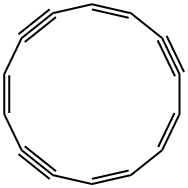 1,3,7,11-Cyclotetradecatetrene-5,9,13-triyne Struktur