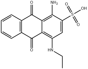 1-Amino-4-(ethylamino)-9,10-dihydro-9,10-dioxo-2-anthracenesulfonic acid Struktur