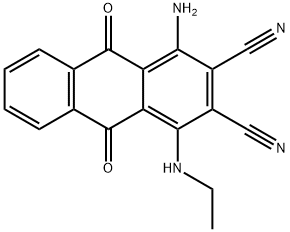 1-amino-4-(ethylamino)-9,10-dihydro-9,10-dioxoanthracene-2,3-dicarbonitrile Struktur