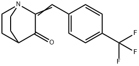 2-{(Z)-[4-(trifluoromethyl)phenyl]methylidene}-3-quinuclidinone Struktur