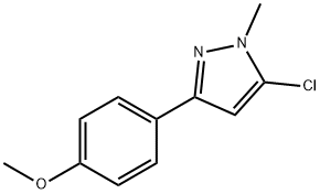 5-CHLORO-3-(4-METHOXYPHENYL)-1-METHYL-1H-PYRAZOLE Struktur