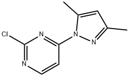 2-CHLORO-4-(3,5-DIMETHYL-1H-PYRAZOL-1-YL)-PYRIMIDINE Struktur