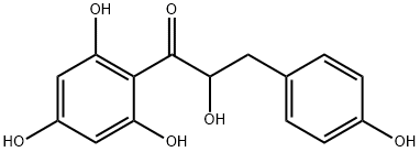 2-Hydroxy-3-(4-hydroxyphenyl)-1-(2,4,6-trihydroxyphenyl)-1-propanone Struktur