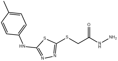 (5-P-TOLYLAMINO-[1,3,4]THIADIAZOL-2-YLSULFANYL)-ACETIC ACID HYDRAZIDE Struktur