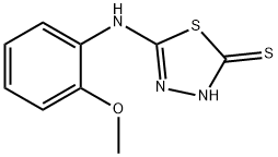 5-(2-METHOXY-PHENYLAMINO)-[1,3,4]THIADIAZOLE-2-THIOL Struktur