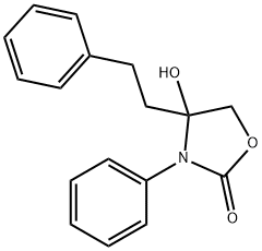 4-Hydroxy-3-phenyl-4-(2-phenylethyl)-2-oxazolidinone Struktur