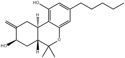 (6aR,8R,10aR)-6a,7,8,9,10,10a-Hexahydro-6,6-dimethyl-9-methylene-3-pentyl-6H-dibenzo[b,d]pyran-1,8-diol Struktur