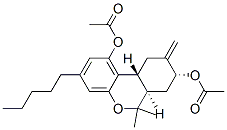 (6aR,8R,10aR)-6a,7,8,9,10,10a-Hexahydro-6,6-dimethyl-9-methylene-3-pentyl-6H-dibenzo[b,d]pyran-1,8-diol diacetate Struktur