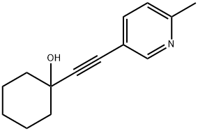 1-[(6-Methyl-3-pyridyl)ethynyl]cyclohexanol Struktur