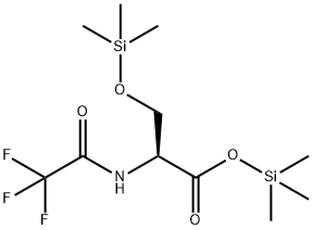 N-(Trifluoroacetyl)-O-(trimethylsilyl)-L-serine trimethylsilyl ester Struktur