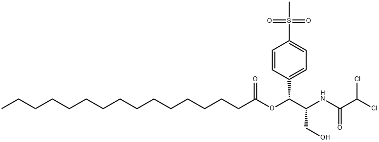 Thiamphenicol palmitate Struktur