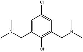 4-CHLORO-2,6-BIS-DIMETHYLAMINO METHYL-PHENOL Struktur