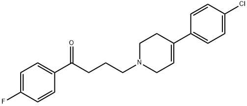 4(4-chlorophenyl)-1-(4-(4-fluorophenyl)-4-oxobutyl)-1,2,3,6-tetrahydropyridine hydrochloride Struktur